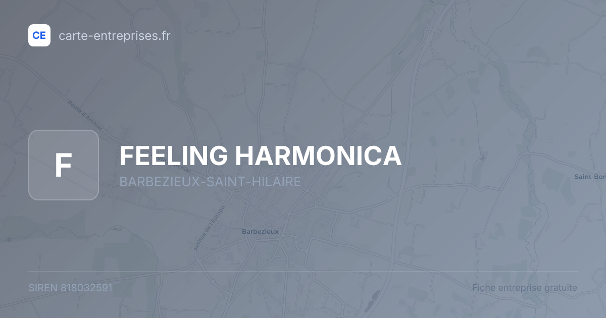 FEELING HARMONICA — 818032591 — fiche entreprise