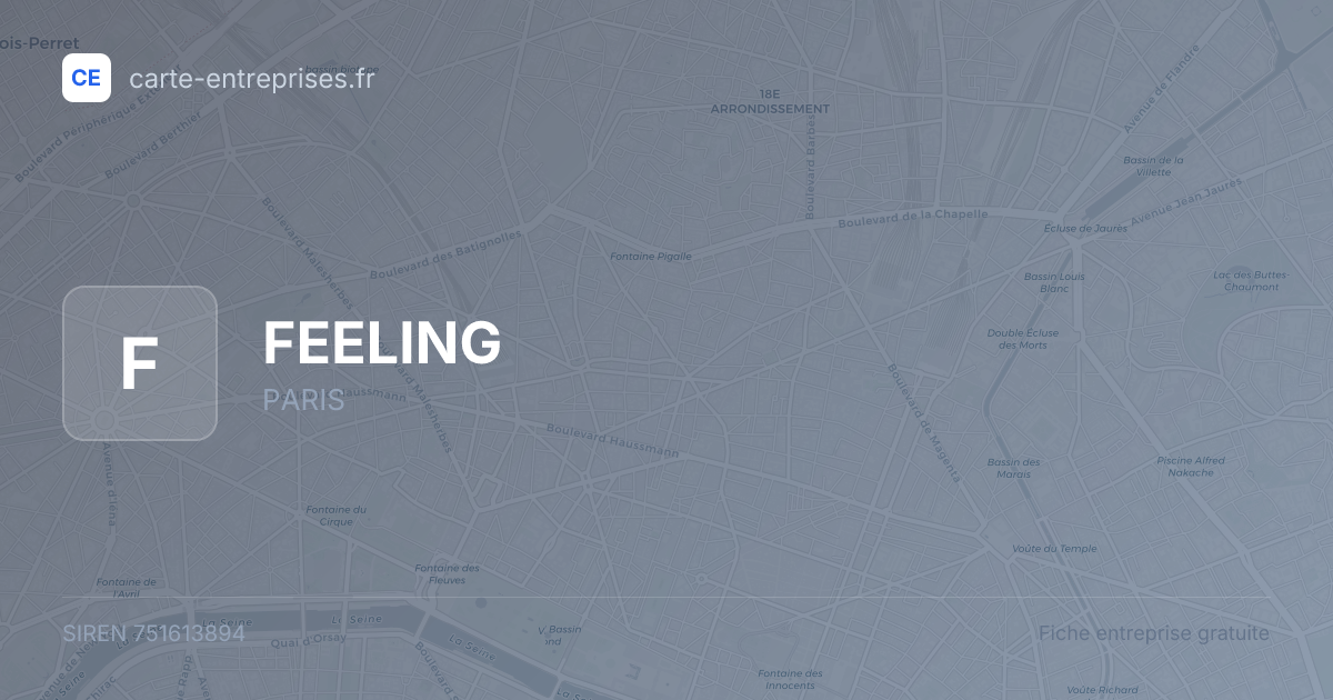 FEELING — 751613894 — fiche entreprise
