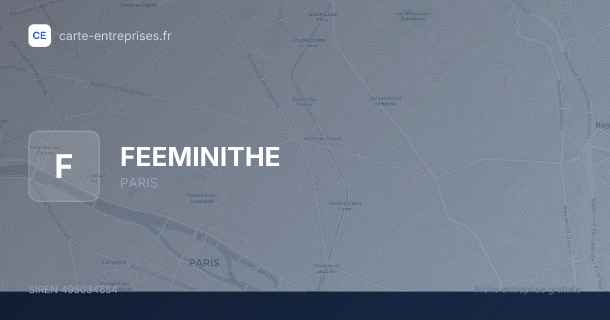 FEEMINITHE — 495034654 — fiche entreprise