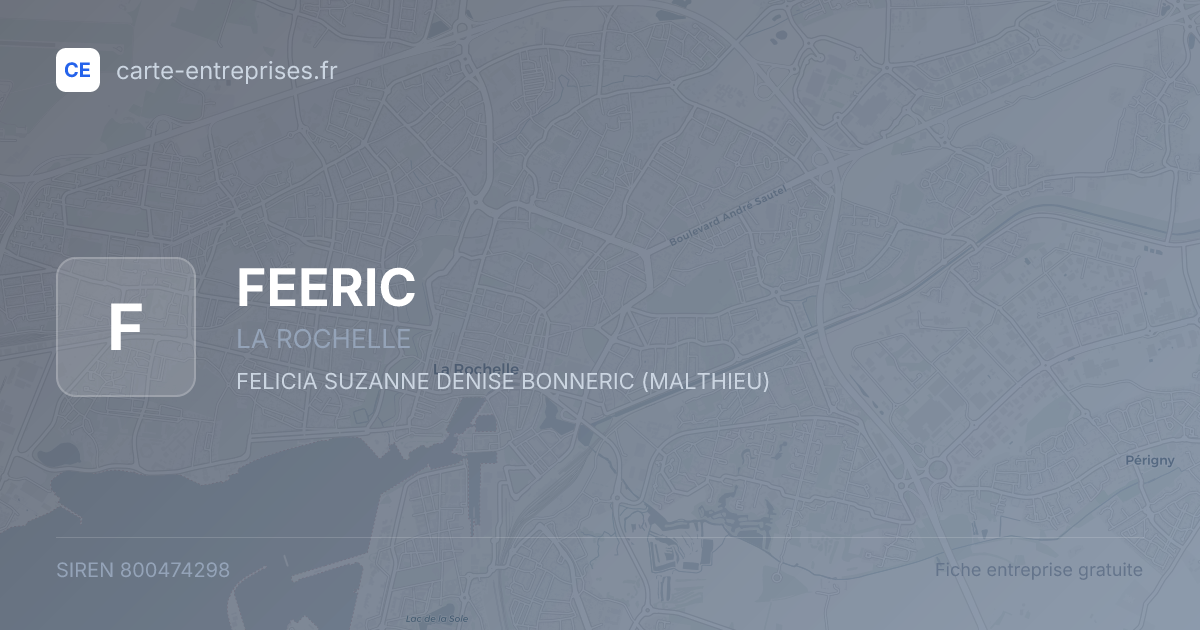 FEERIC — 800474298 — fiche entreprise