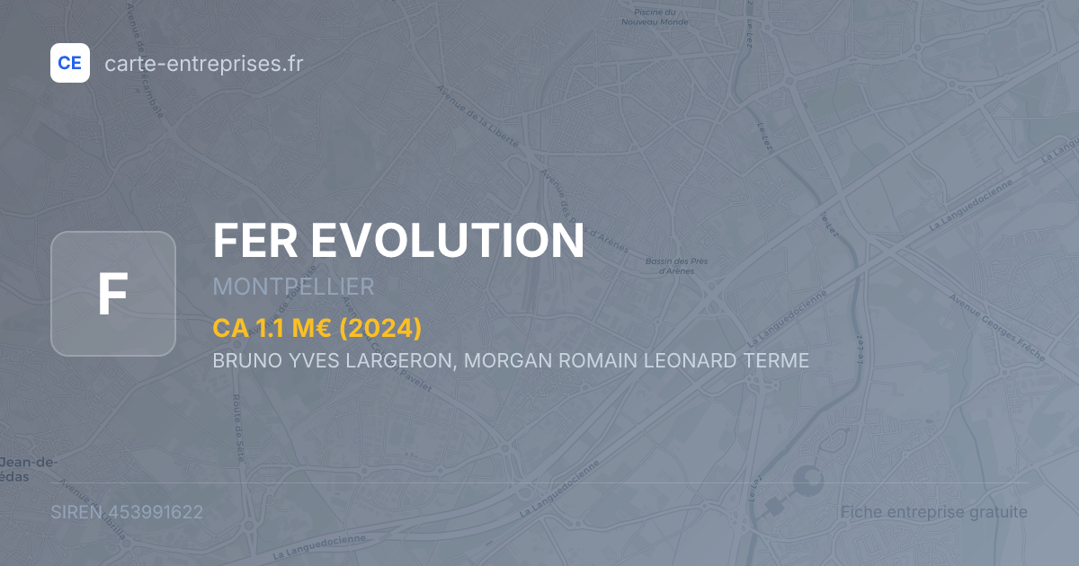 FER EVOLUTION — 453991622 — fiche entreprise