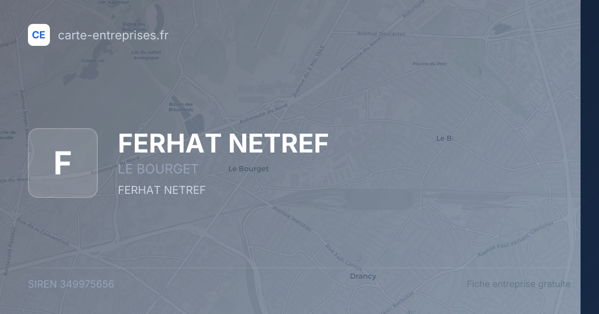 FERHAT NETREF — 349975656 — fiche entreprise