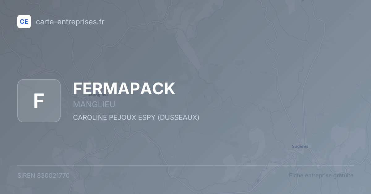 FERMAPACK — 830021770 — fiche entreprise