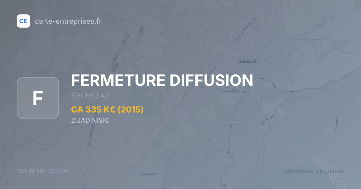 FERMETURE DIFFUSION — 504780792 — fiche entreprise