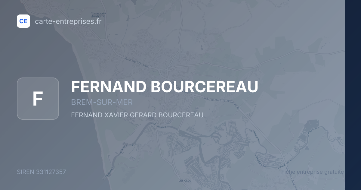 FERNAND BOURCEREAU — 331127357 — fiche entreprise