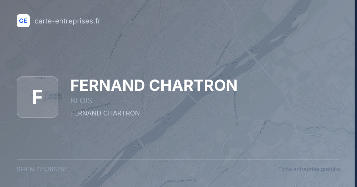 FERNAND CHARTRON — 775366255 — fiche entreprise
