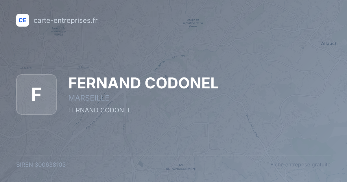 FERNAND CODONEL — 300638103 — fiche entreprise