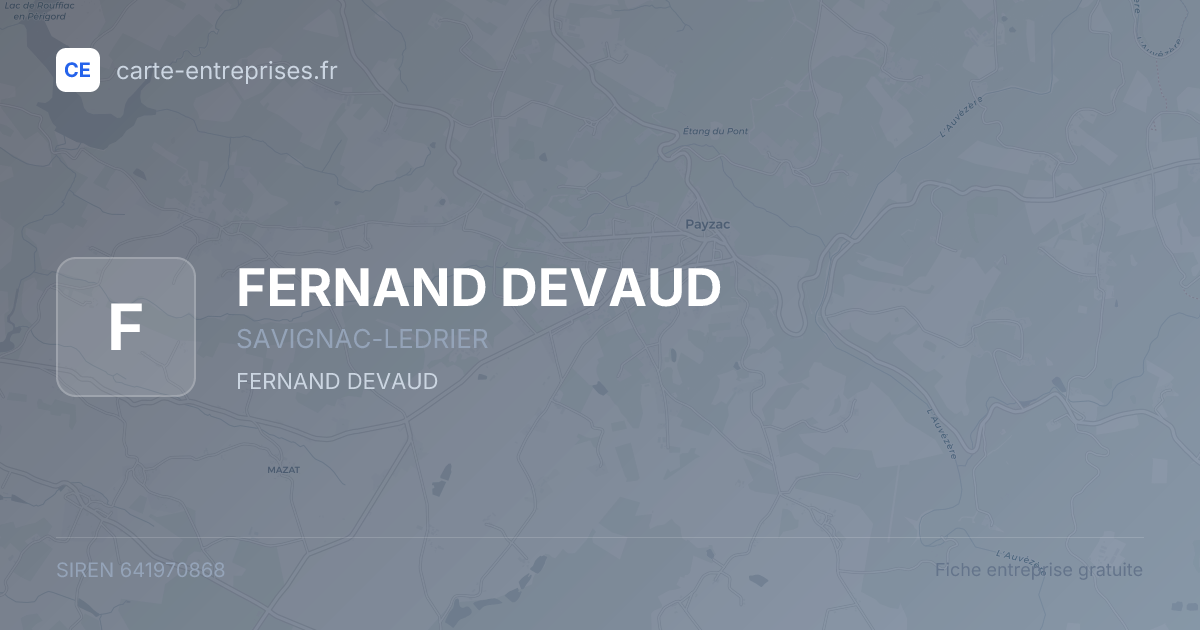 FERNAND DEVAUD — 641970868 — fiche entreprise