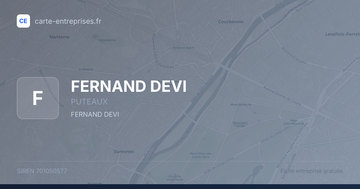 FERNAND DEVI — 701050577 — fiche entreprise