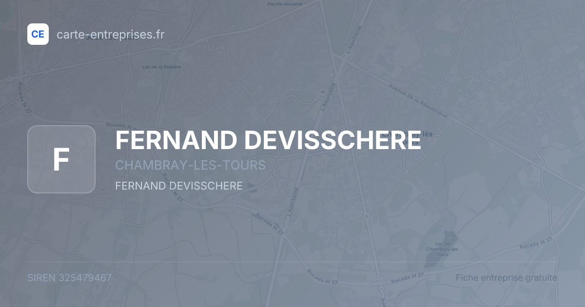 FERNAND DEVISSCHERE — 325479467 — fiche entreprise