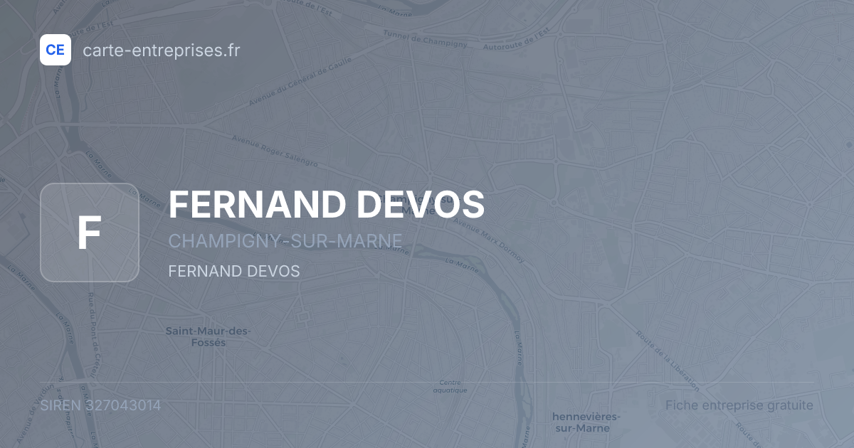 FERNAND DEVOS — 327043014 — fiche entreprise