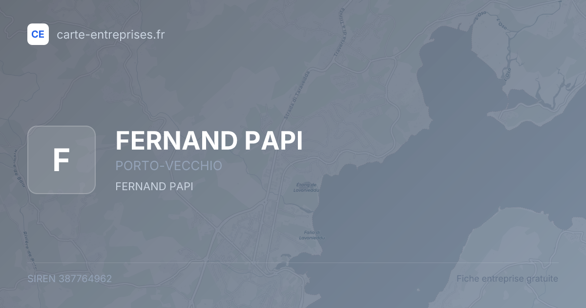 FERNAND PAPI — 387764962 — fiche entreprise
