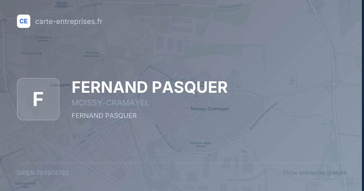 FERNAND PASQUER — 784974792 — fiche entreprise