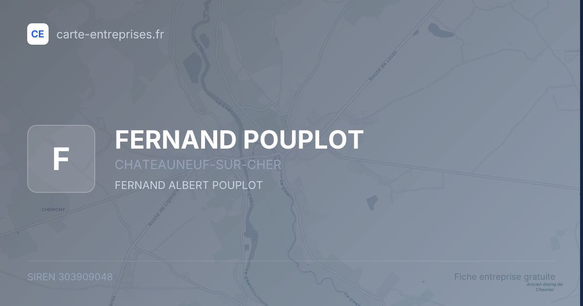 FERNAND POUPLOT — 303909048 — fiche entreprise