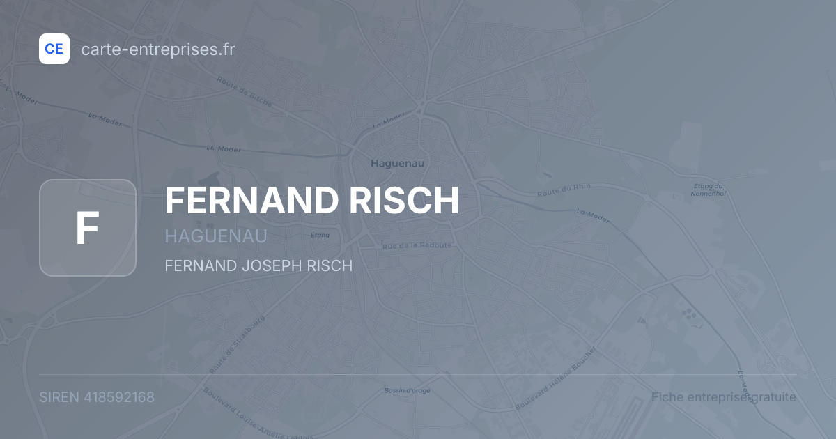 FERNAND RISCH — 418592168 — fiche entreprise