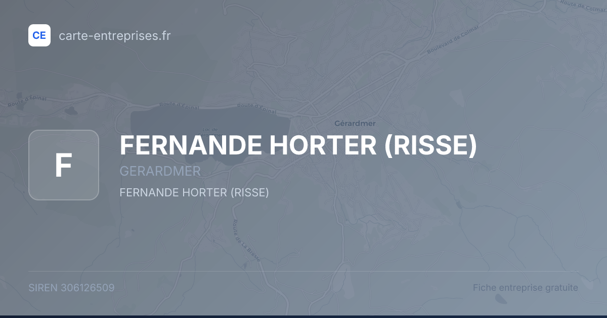 FERNANDE HORTER (RISSE) — 306126509 — fiche entreprise