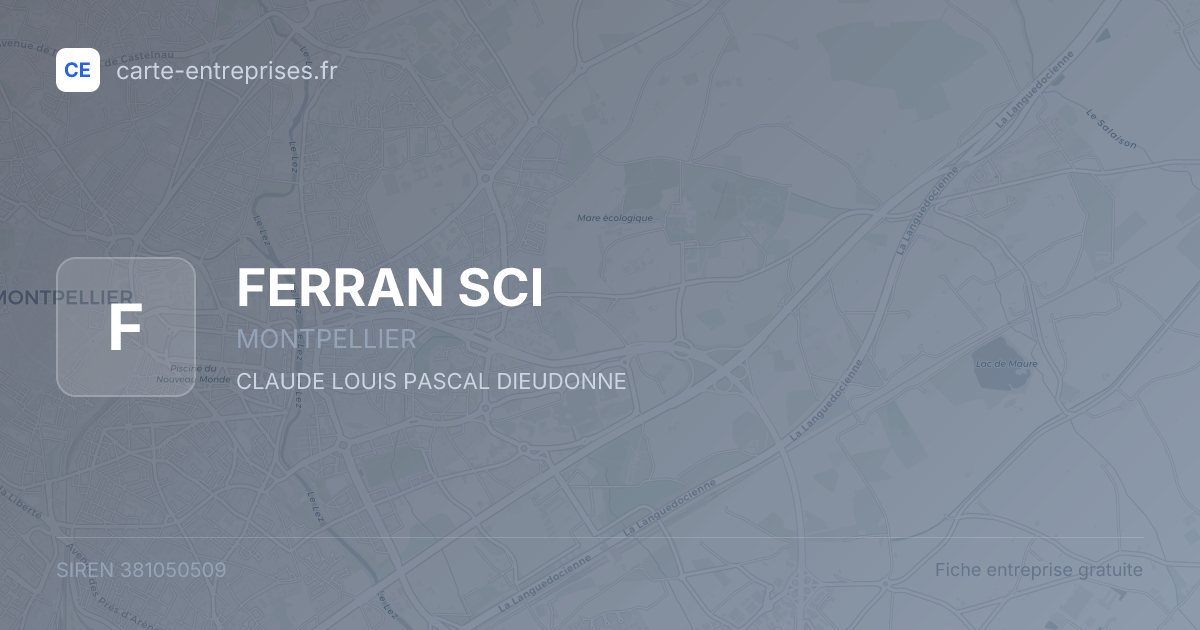 FERRAN SCI — 381050509 — fiche entreprise