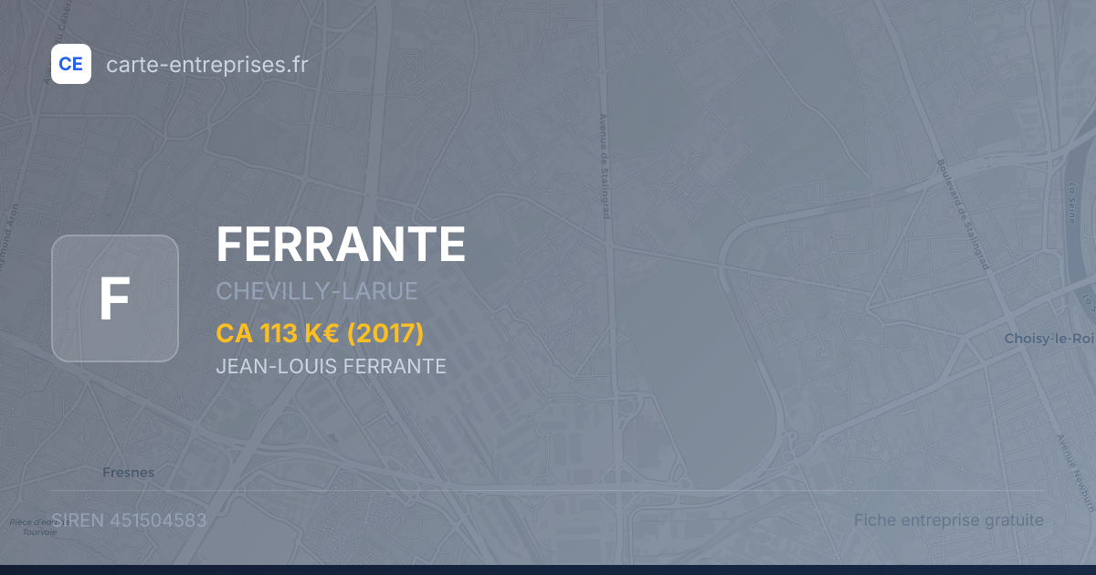 FERRANTE — 451504583 — fiche entreprise