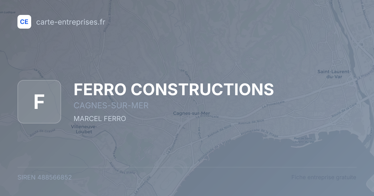 FERRO CONSTRUCTIONS — 488566852 — fiche entreprise