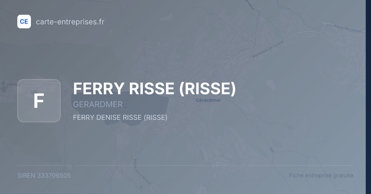 FERRY RISSE (RISSE) — 333706505 — fiche entreprise