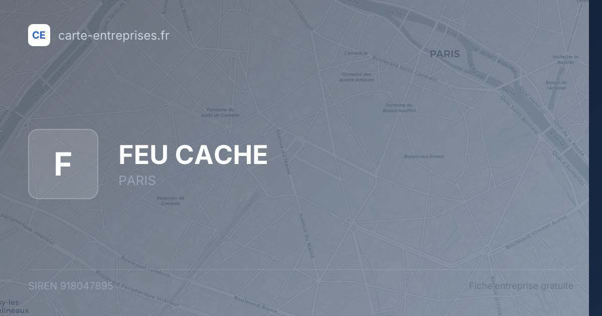FEU CACHE — 918047895 — fiche entreprise