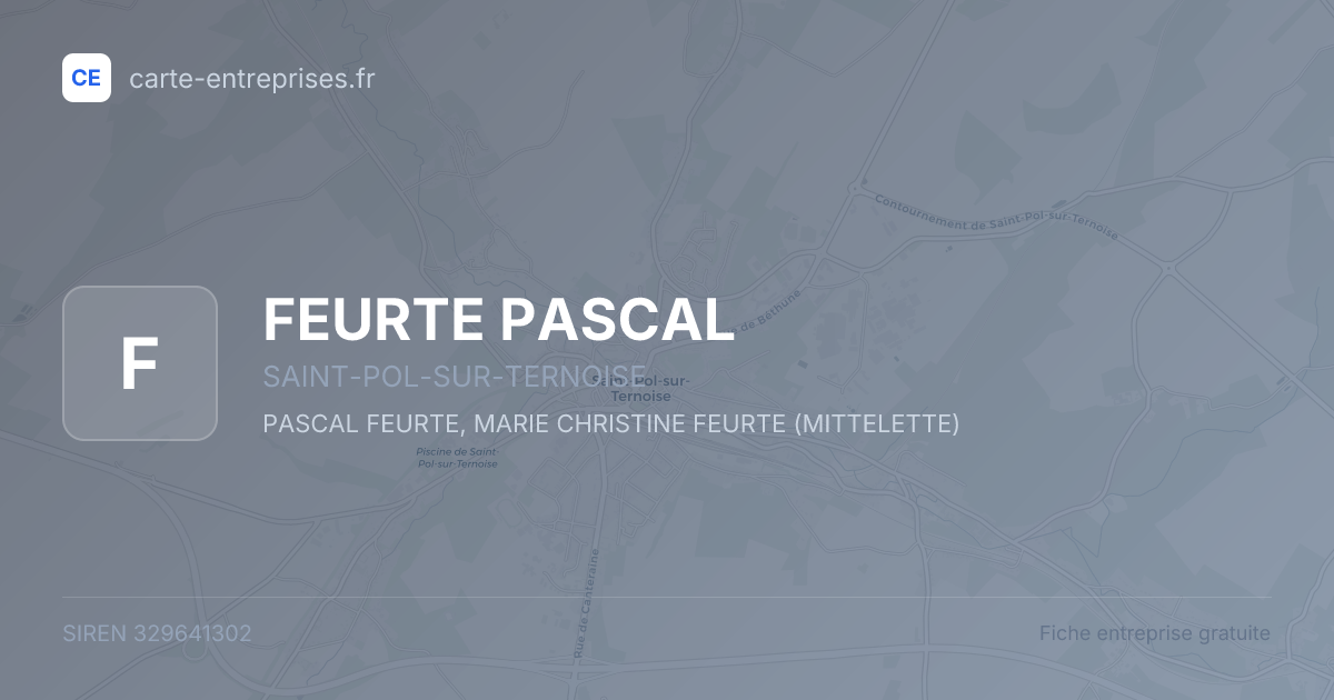 FEURTE PASCAL — 329641302 — fiche entreprise