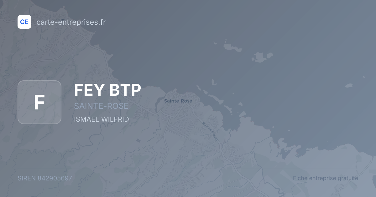 FEY BTP — 842905697 — fiche entreprise