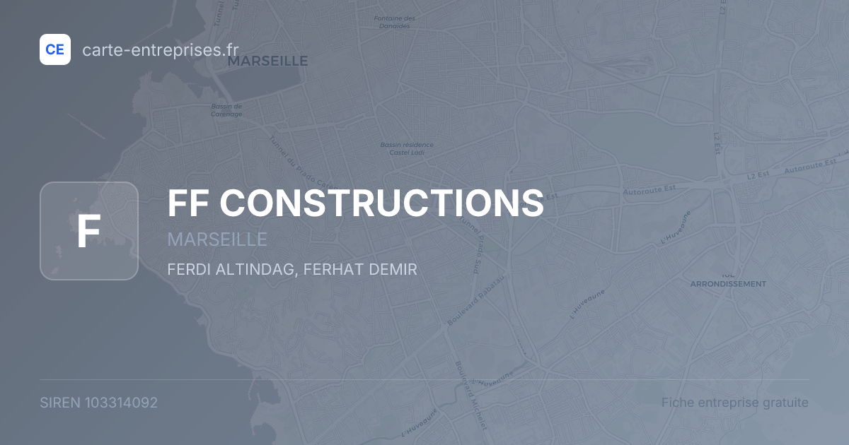 FF CONSTRUCTIONS — 103314092 — fiche entreprise
