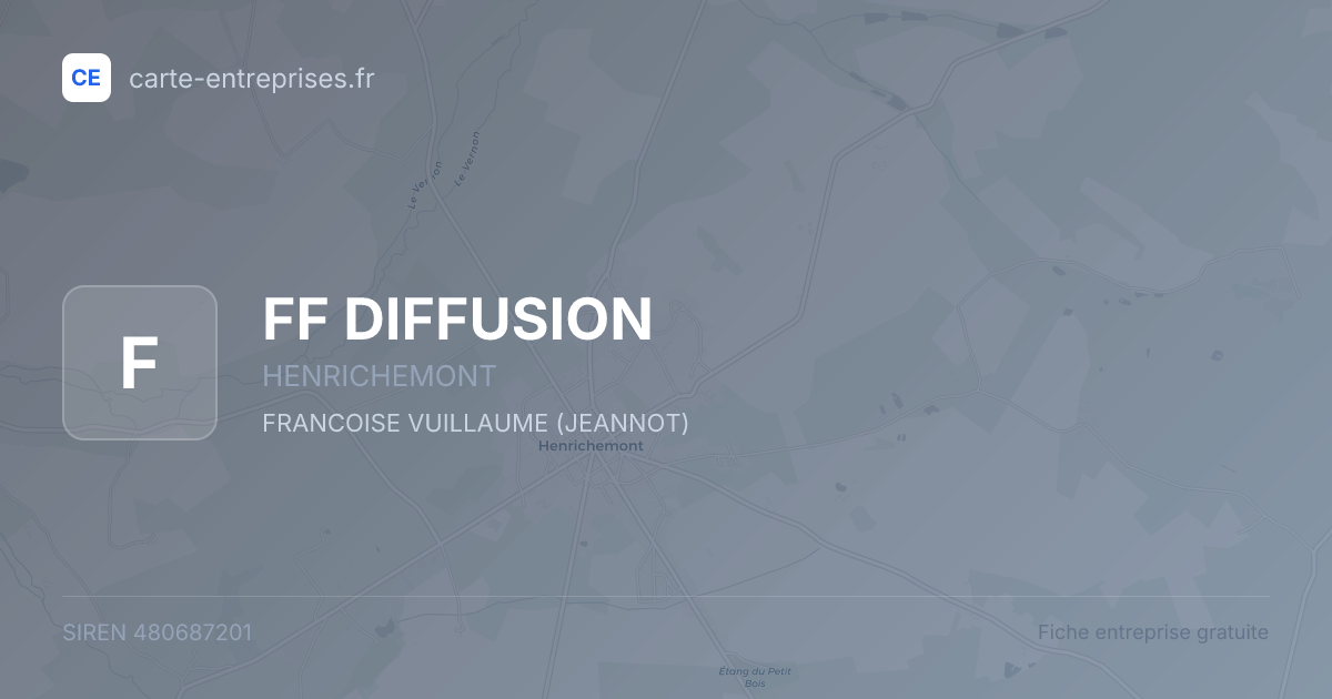 FF DIFFUSION — 480687201 — fiche entreprise