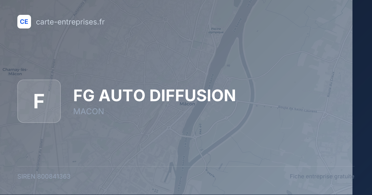 FG AUTO DIFFUSION — 800841363 — fiche entreprise