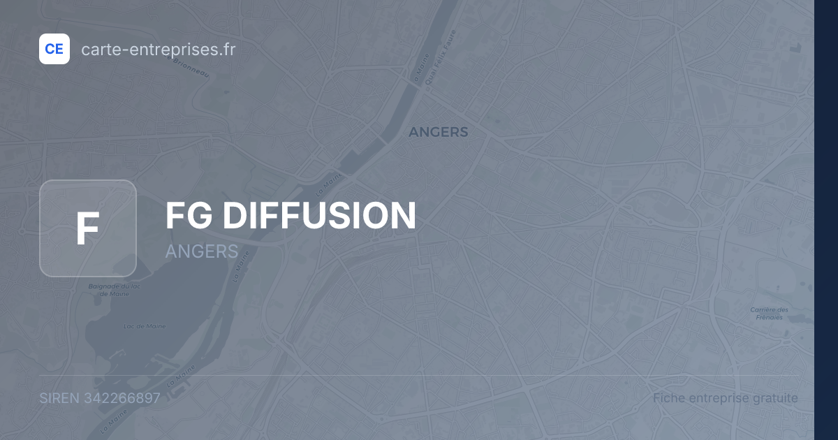 FG DIFFUSION — 342266897 — fiche entreprise