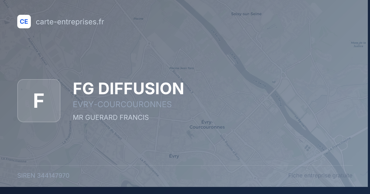 FG DIFFUSION — 344147970 — fiche entreprise