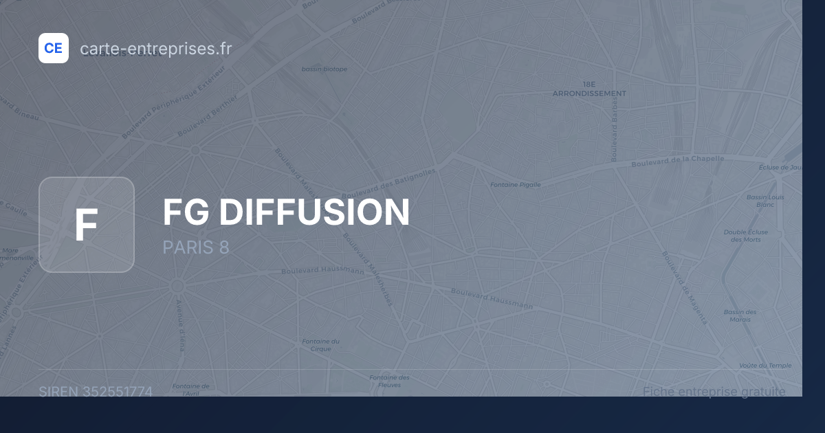 FG DIFFUSION — 352551774 — fiche entreprise