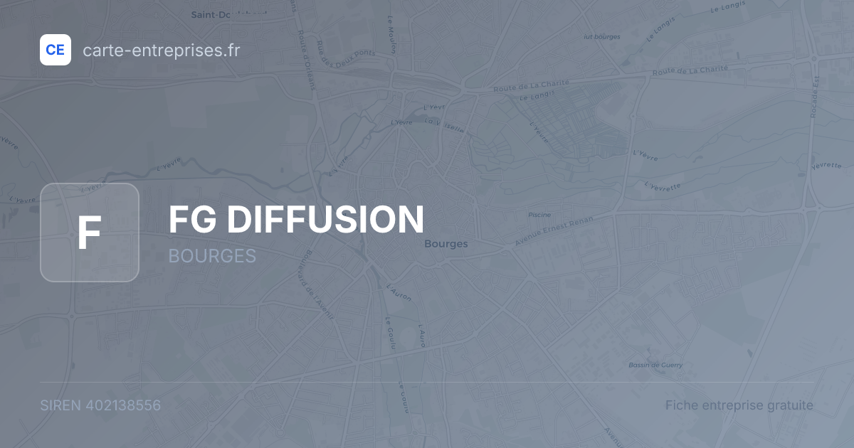 FG DIFFUSION — 402138556 — fiche entreprise