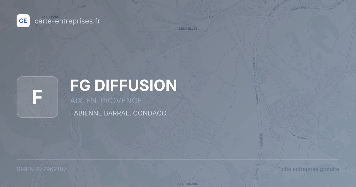 FG DIFFUSION — 477962187 — fiche entreprise