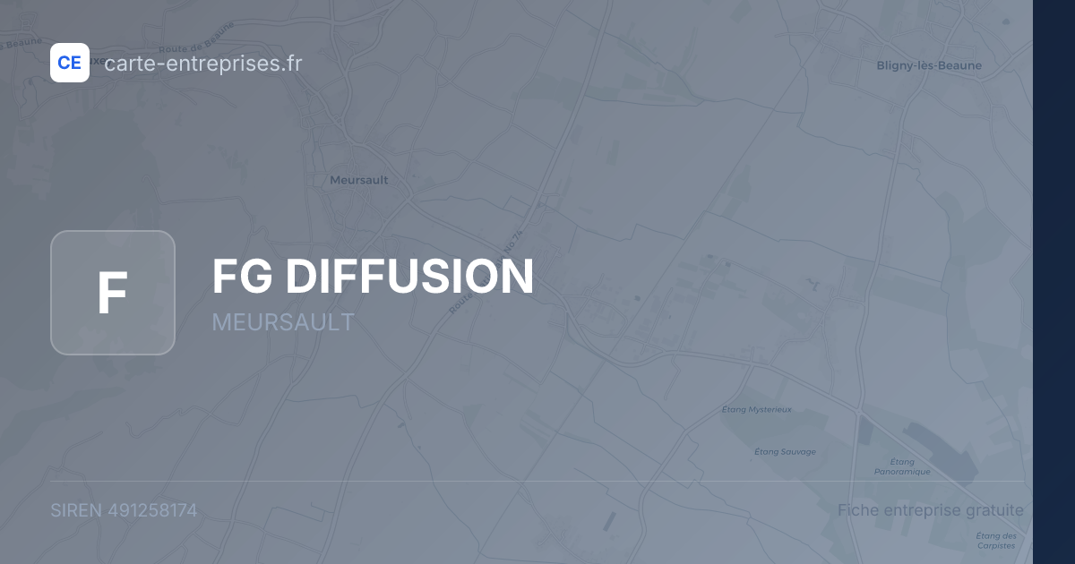 FG DIFFUSION — 491258174 — fiche entreprise