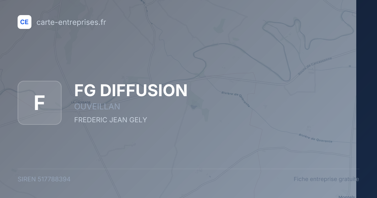 FG DIFFUSION — 517788394 — fiche entreprise