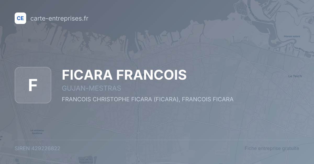 FICARA FRANCOIS — 429226822 — fiche entreprise