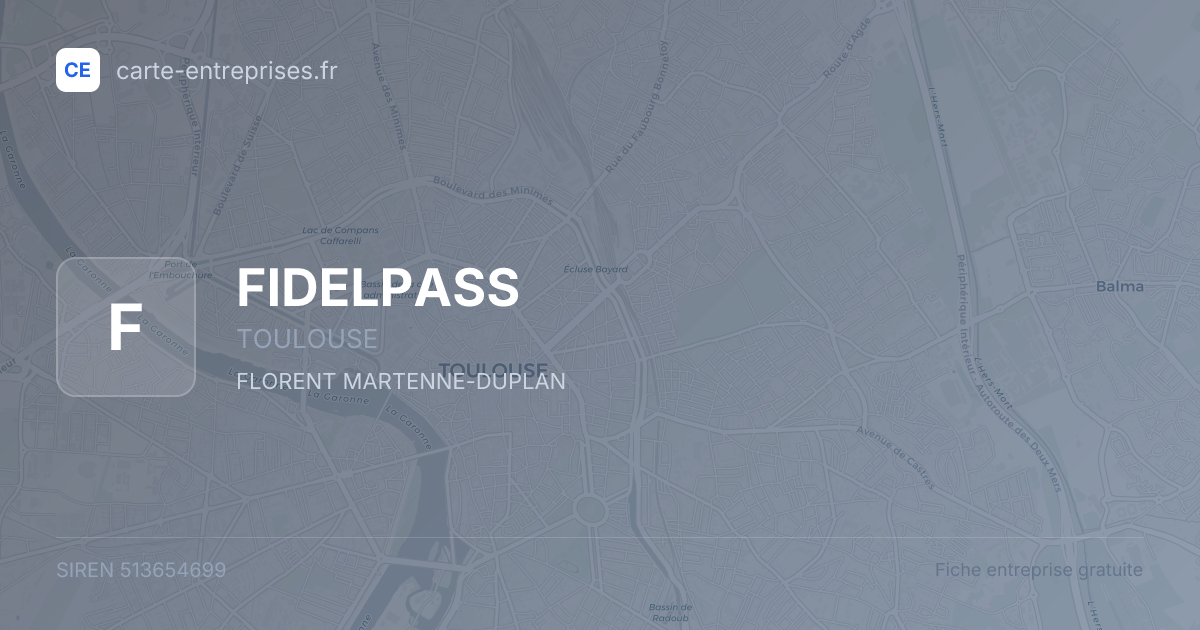 FIDELPASS — 513654699 — fiche entreprise