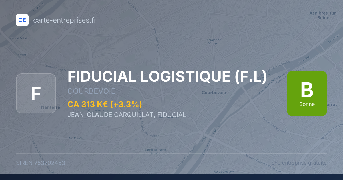 FIDUCIAL LOGISTIQUE (F.L) — 753702463 — fiche entreprise