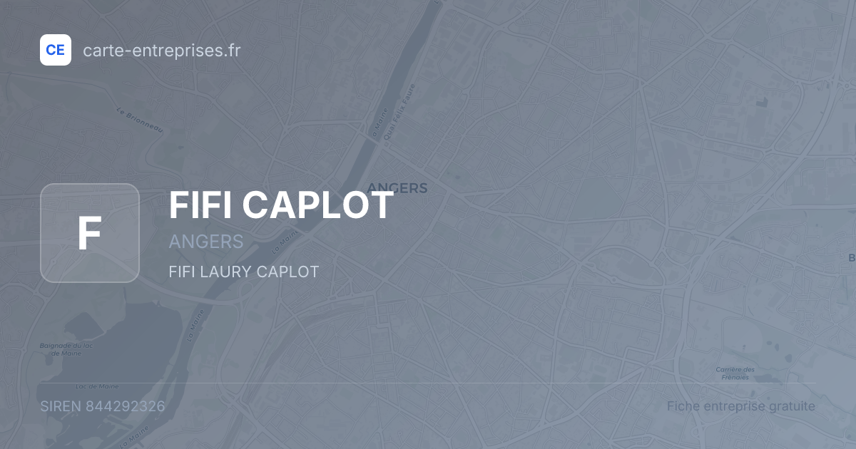 FIFI CAPLOT — 844292326 — fiche entreprise