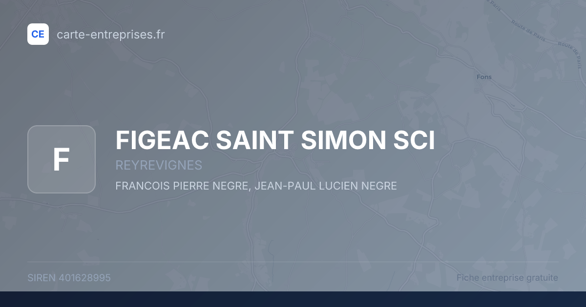 FIGEAC SAINT SIMON SCI — 401628995 — fiche entreprise