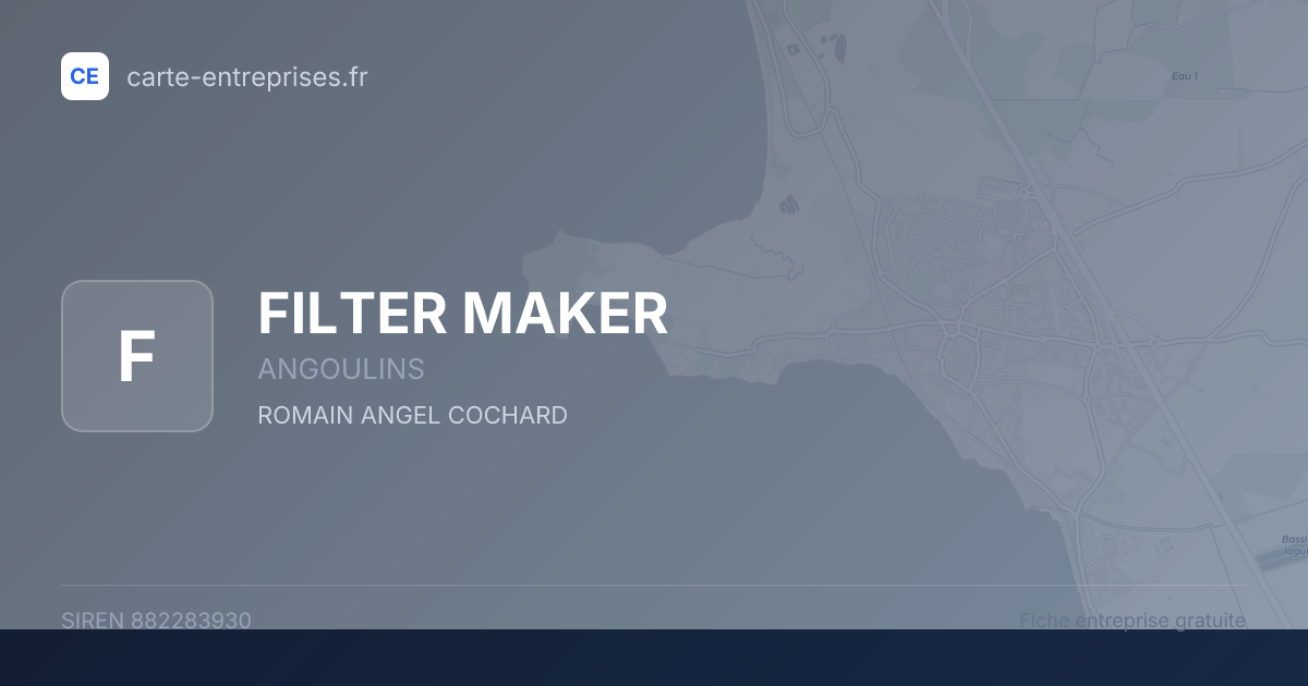 FILTER MAKER — 882283930 — fiche entreprise
