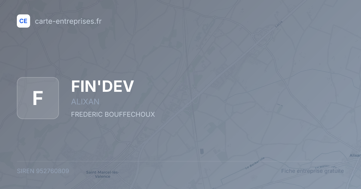 FIN'DEV — 952760809 — fiche entreprise