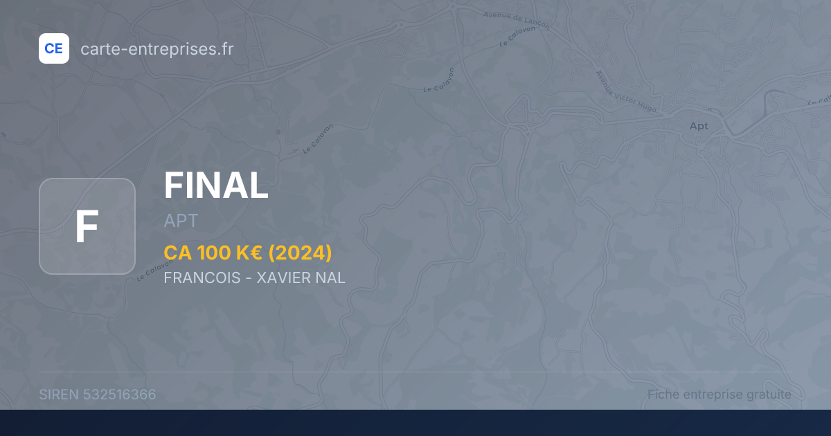 FINAL — 532516366 — fiche entreprise