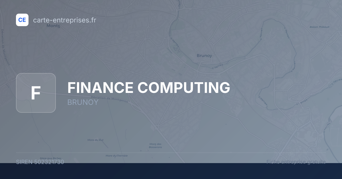 FINANCE COMPUTING — 502321730 — fiche entreprise