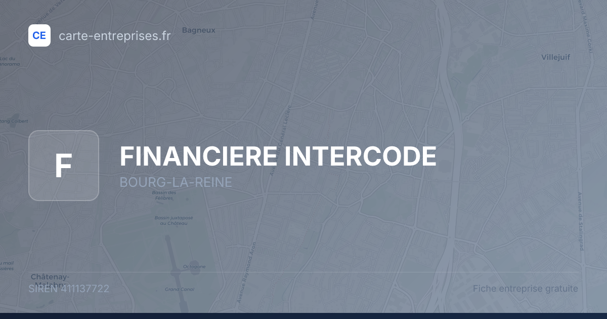 FINANCIERE INTERCODE — 411137722 — fiche entreprise