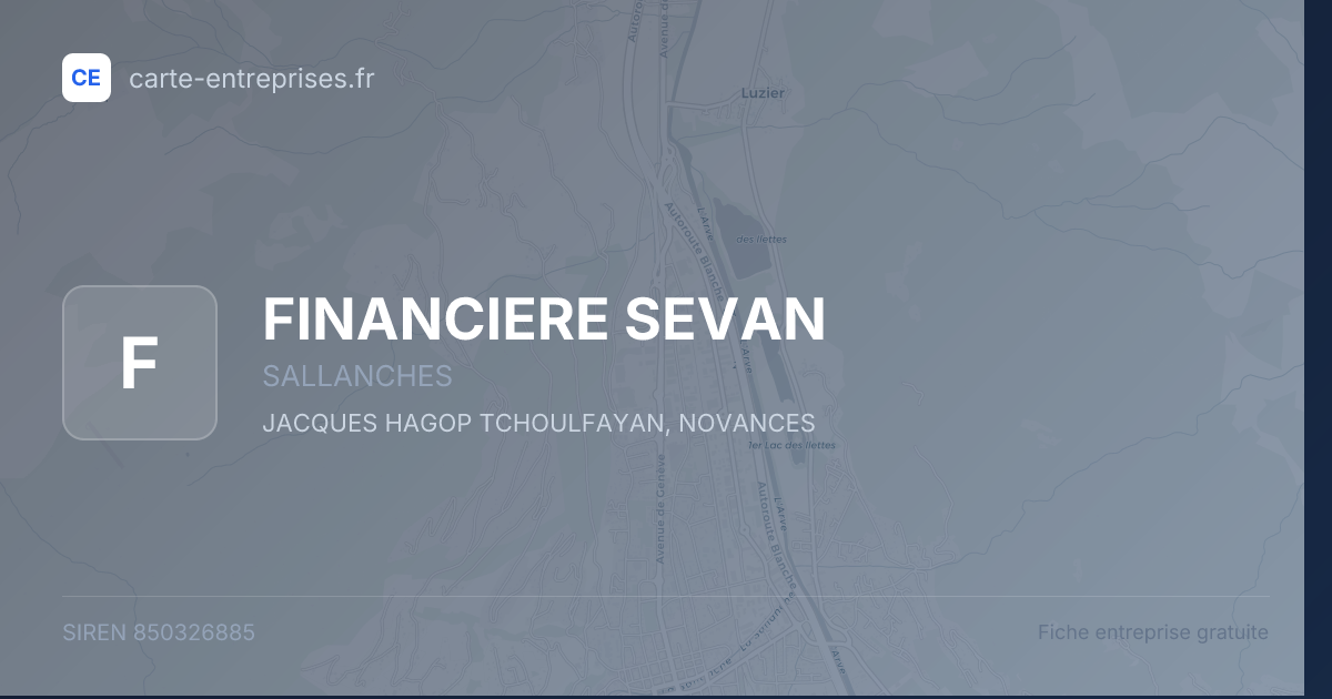FINANCIERE SEVAN — 850326885 — fiche entreprise