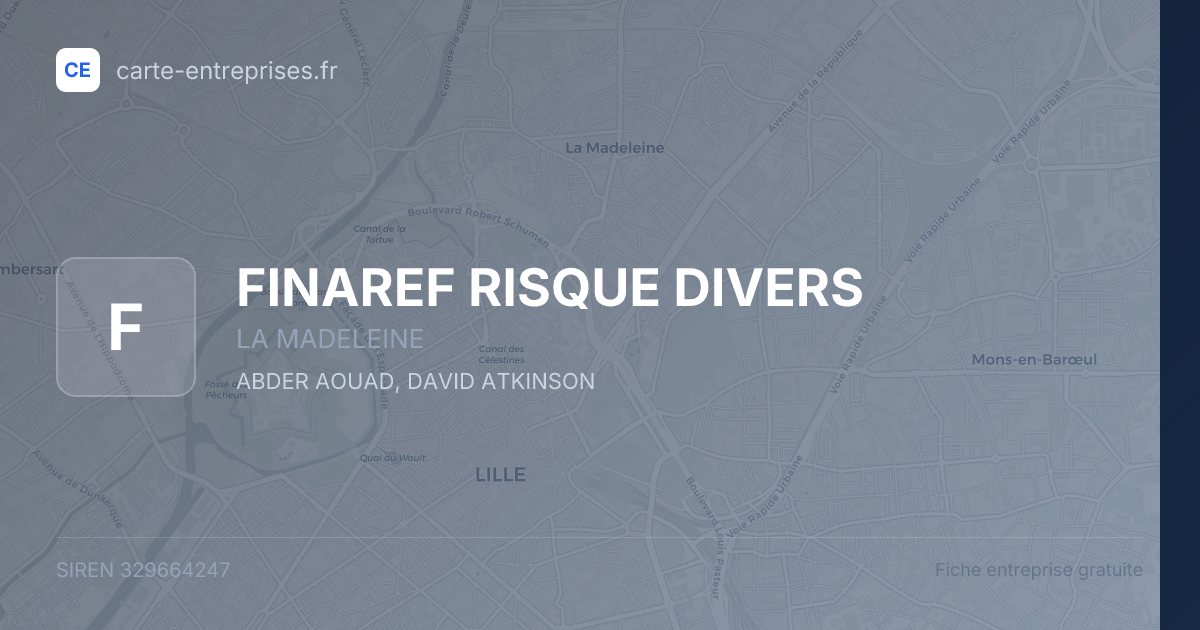 FINAREF RISQUE DIVERS — 329664247 — fiche entreprise