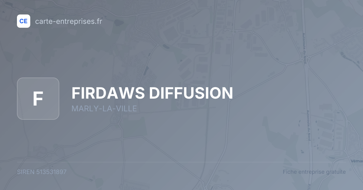 FIRDAWS DIFFUSION — 513531897 — fiche entreprise